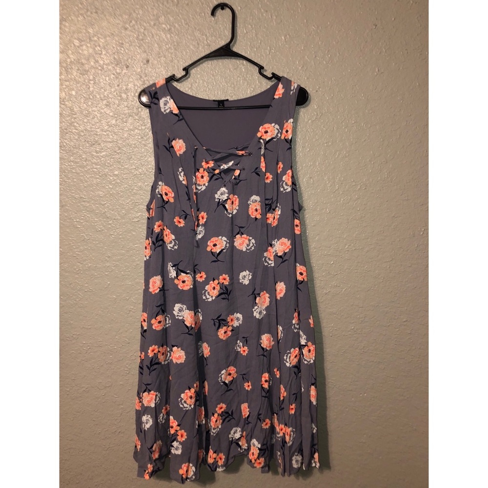 Grey Floral Torrid Dress